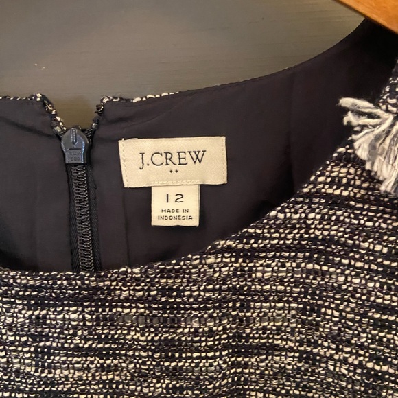 J. Crew navy tweed sleeveless dress, size 12 - Picture 3 of 4